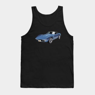 Vintage Blue Sport Car Tank Top